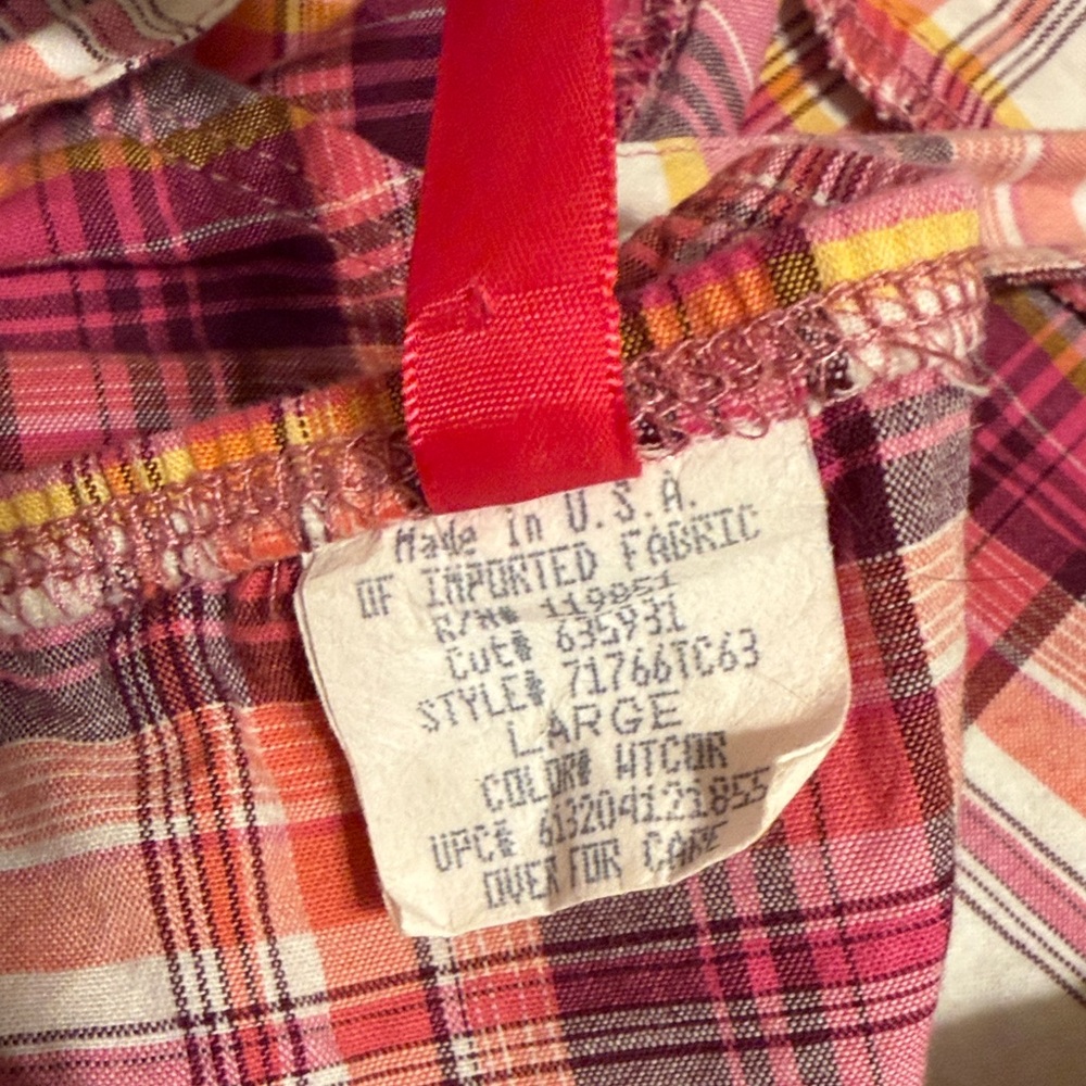 Plaid Pink and White Strappy Top - Picture 4 of 4